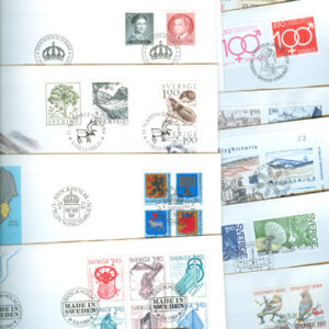 Sverige – FDC 1984 12 st KV 225:- Alla med Vinjett 1