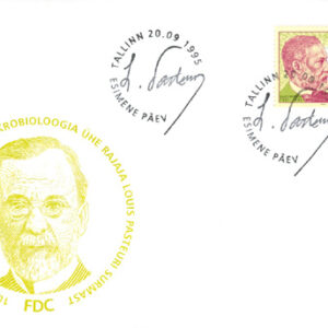 Estland – FDC 1995-09-20 – Pasteur död i 100 år – Mikrobiolog, märke kpl