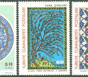 Turkiet – M 1995-1997 Osmansk Fayencekonst, vacker serie 3 kpl **