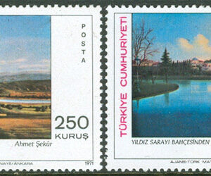 Turkiet – M 2205-2206 Konst – Landskap, vacker serie 2 kpl **