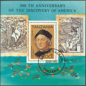 Tanzania – M BL 189 Upptäckten av Amerika 500 år – C Kolumbus, Block