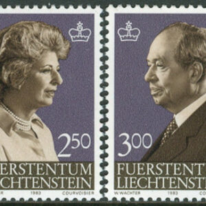 Liechtenstein – M  828-829 Franz Josef II & Gina, vacker serie 2 kpl **