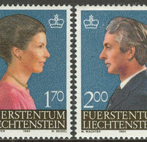Liechtenstein – M  864-865 Prins Adam – Prinsessan Marie, 2 kpl **