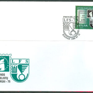 Litauen – FDC 1999-07-31 – Filatelistföreningen 75 år, vackert märke kpl