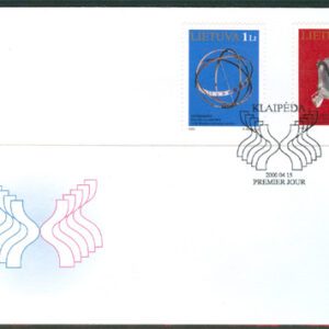 Litauen – FDC 2000-04-15 – Tekniska Minnesmärken – Ur, fin serie 2 kpl