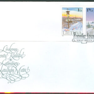 Litauen – FDC 2000-11-11 – Jul – & Nyårsfrimärken, vacker serie 2 kpl