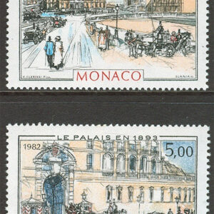 Monaco – M 1549-1550 Statsbilder I, teckningar av Hubert Clérissi, monegaskisk konstnär, 2 kpl **