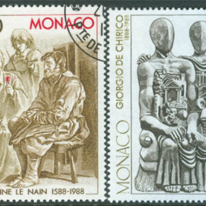 Monaco – M 1888-1889 Minnesfrimärken, 2 utgåvor 2 kpl