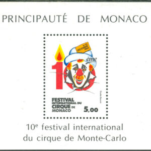Monaco – M BL  27 10:e Int. cirkusfestivalen i Monte Carlo 1984, block **