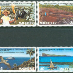 Mauritius – M  613-616 Världs Turist Organisationen 10 år, 4 kpl **