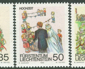 Liechtenstein – M  899-901 Vårsedvänjor, 3 kpl **