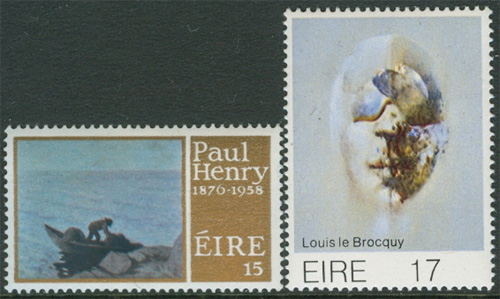 Irland – M  350, 363 Samtida Konst bla Båt, 2 fina utgåvor 2 kpl **