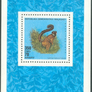 Madagaskar – M BL 146 Djur – Lemur, vackert Block **