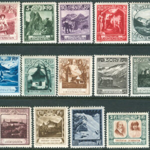 Liechtenstein – M   94-107 Vyer & byggnader, 14 kpl *