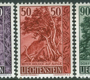 Liechtenstein – M  377-379 Träd & Buskar III, 3 kpl **