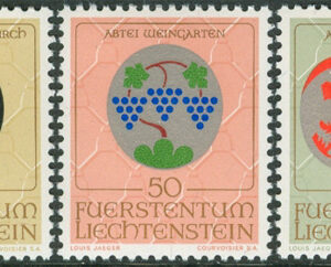 Liechtenstein – M  548-550 Religiösa Vapen III, 3 kpl **