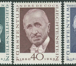 Liechtenstein – M  570-572 Pionjärer i Filatelin III, 3 kpl **