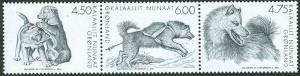 Grönland - F  391-393 Draghundar från Grönland, 3-strip kpl **