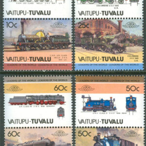 Vaitupu Tuvalu – M   37-44 Tåg – Lok – 4 kpl par **
