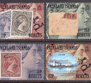 Falkland Islands – M  544-547 100-årsminnet av 1891 års provisorier, 4 kpl**