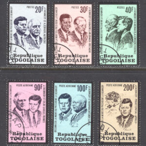 Togo – M 1003-1008 10-årsminnet av John F Kennedys död, 6  kpl