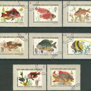 Vietnam – M  866-873 Tropiska fiskar, 8 kpl stpl