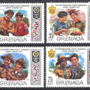 Grenada – M  402-405 13:e Världsscoutträffen i Japan, serie 4 kpl **