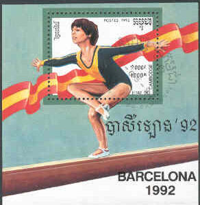 Kambodja – M BL 192 OS i Barcelona 1992 V Gymnastik, Block