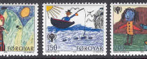 Färöarna – F   47-49  Internationella barnåret 1979 – Barnteckningar, 3 kpl **