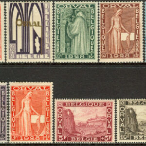 Belgien – M  235-243 Uppbyggandet av Abtei Orval, fin serie 9 kpl **/*