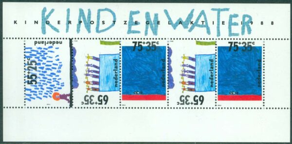 Nederländerna - M 1353-1355 (BL 32) Voor het Kind 1988 - Barn & vatten, block **
