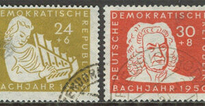 DDR – M  256-259 J S Bach död i 200 år, vacker serie 4 kpl