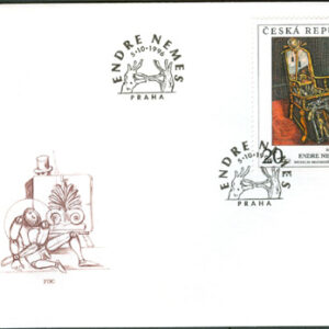 Tjeckien – FDC 1996-10-05 – Konst – Endre Nemes, vackert märke