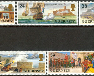 Guernsey – M  612-616 Belägring av Slottet Cornet 350 år – Fartyg, 5 kpl **