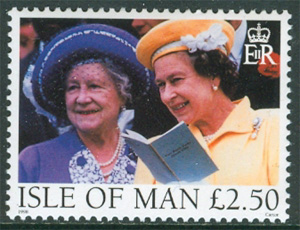Isle of Man – M  785 Drottning Elisabeth II & Drottningmodern, 1 kpl **