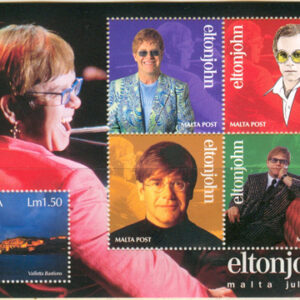 Malta – M BL  25 Elton John, vackert Block **