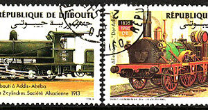 Djibouti – M  439-440 Tyska järnvägen 150 år, 2 kpl stpl