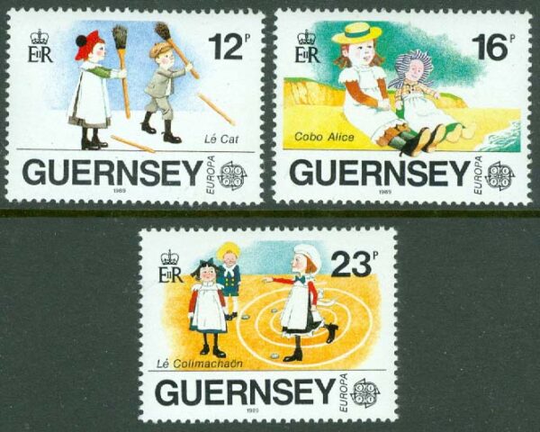 Guernsey - M  449-451 Europa CEPT 1989. Barnlekar, 3 kpl **