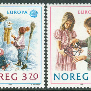 Norge – F 1059-1060 Europa CEPT 1989 Barnlekar, 2 kpl **