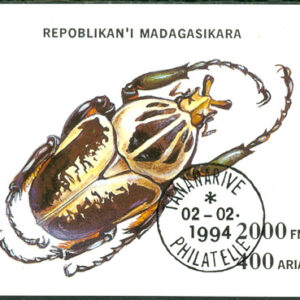 Madagaskar – M BL 254 Insekter – Skalbagge, Block stpl