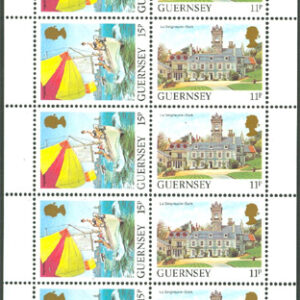 Guernsey – M  331-332 A Segelbåt – Vyer, fint Häftes Block 10 kpl **