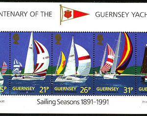 Guernsey – M BL   7 Guernsey Yacht Club 100 år, Block **
