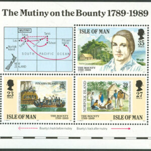 Isle of Man – M BL  11 Skepp – Myteriet på Bounty, fint Block **