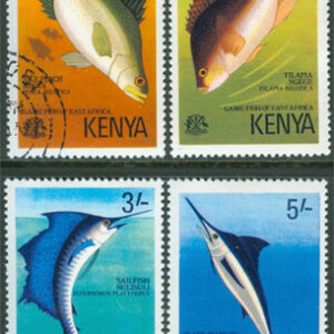Kenya – M   66-69 Fiskar bla Tilapia, 4 kpl stpl