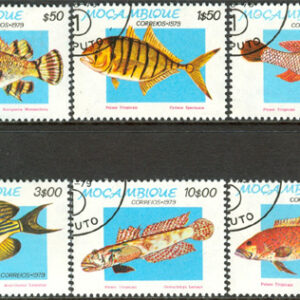 Mocambique – M  706-711 Tropiska fiskar, 6 kpl stpl