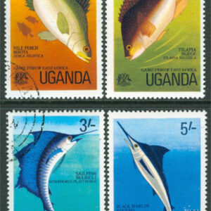 Uganda – M  149-152 Sportfiske i Östafrika, 4 kpl stpl