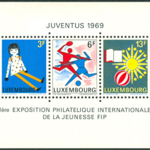 Luxemburg – M BL   8 Frimärksutställlningen ”Juventus 1969”, block kpl **