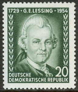DDR – M  423 G E Lessing 225 år – Diktare, 1 kpl *