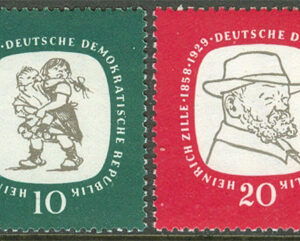DDR – M  624-625 H. Zille (1858 – 1929), satirtecknare. 2 kpl *