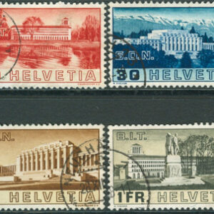 Schweiz – M  321-324 Internat. Förbund ILO & SDN, fin serie 4 kpl